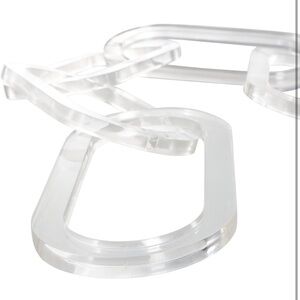 DECO 79 NWT acrylic chain link decorative sculpture -clear -27”
